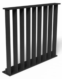 Metforce Boodja aluminium balustrade with T-base, integrated kick plate and flat bar balusters, Perth