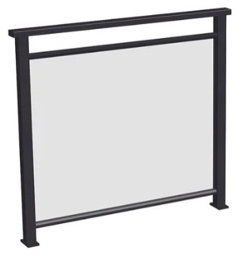 Metforce Classic aluminium framed glass balustrade with toughened glass panels, powder coated, Perth