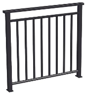 Metforce Heritage Alu modular aluminium balustrade with vertical balusters and slimview handrail, Perth