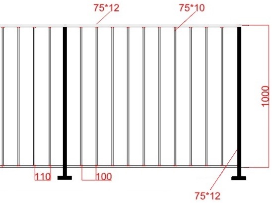 Metforce Kardinya Tube fully welded aluminium balustrade using 75x12 rectangular hollow sections, Perth