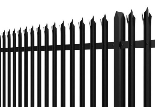Metforce aluminium palisade fencing with pointed pickets, powder coated, Perth
