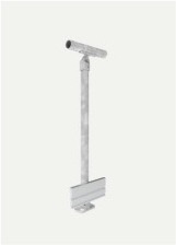 Metforce steel floor mounted handrail with round tube posts and optional kick rail, Perth