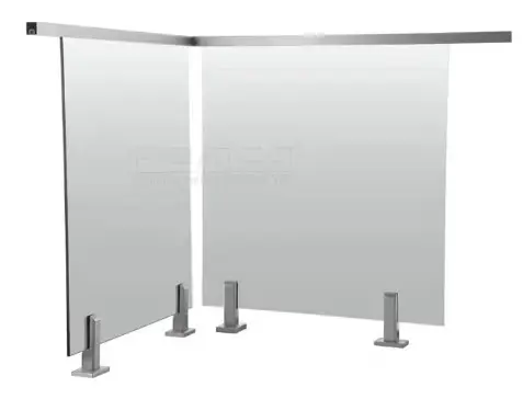 Metforce Spigot stainless steel and glass balustrade with round spigots and top mounted handrail, Perth