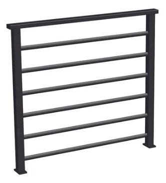 Metforce Stirling Alu aluminium balustrade with horizontal balusters and rectangle handrail, Perth