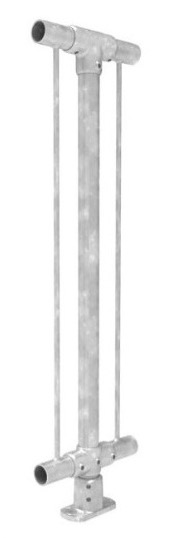 Moddex style hot dip galvanised steel balustrade with round tube posts and perforated infill panels, Perth